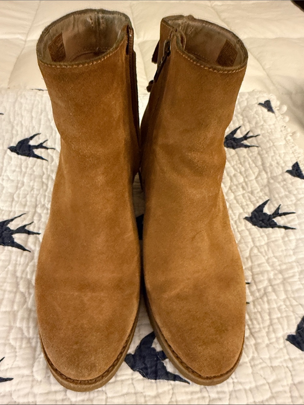 Ugg Suede Ankle Boots in Chestnut Brown Corinne block heel 8.5
